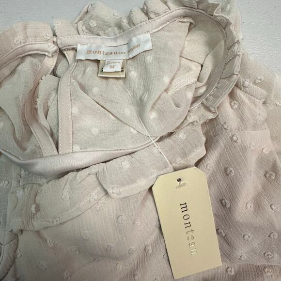 Monteau | Women Cream Ruffle Blouse - Picture 2 of 5